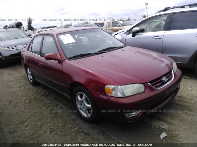 1NXBR12E01Z514224 - 2001 TOYOTA COROLLA CE/LE/S BURGUNDY photo 1