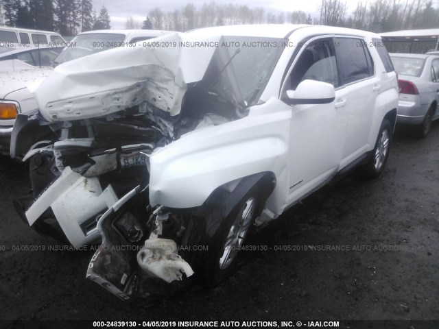 2GKALMEK4F6399738 - 2015 GMC TERRAIN SLE WHITE photo 2