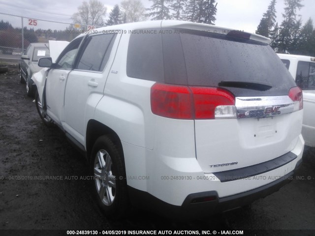 2GKALMEK4F6399738 - 2015 GMC TERRAIN SLE WHITE photo 3