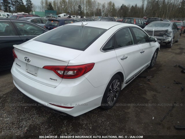 5NPE34AF2GH412005 - 2016 HYUNDAI SONATA SPORT/LIMITED WHITE photo 4