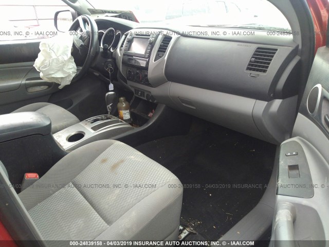 5TFTU4GN2DX037669 - 2013 TOYOTA TACOMA PRERUNNER ACCESS CAB RED photo 5