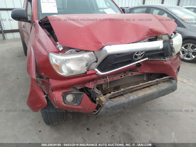 5TFTU4GN2DX037669 - 2013 TOYOTA TACOMA PRERUNNER ACCESS CAB RED photo 6