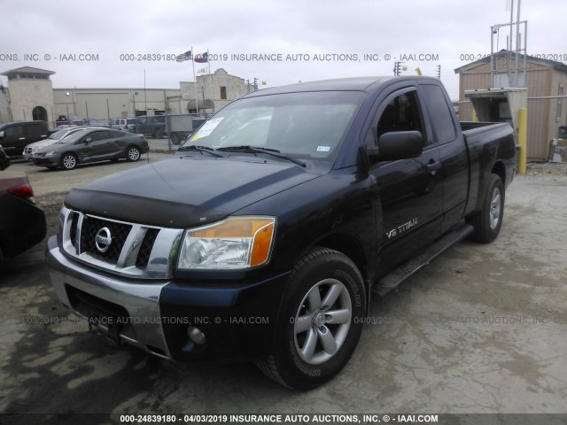 1N6BA0CA1BN313653 - 2011 NISSAN TITAN S/SV/PRO-4X BLUE photo 2