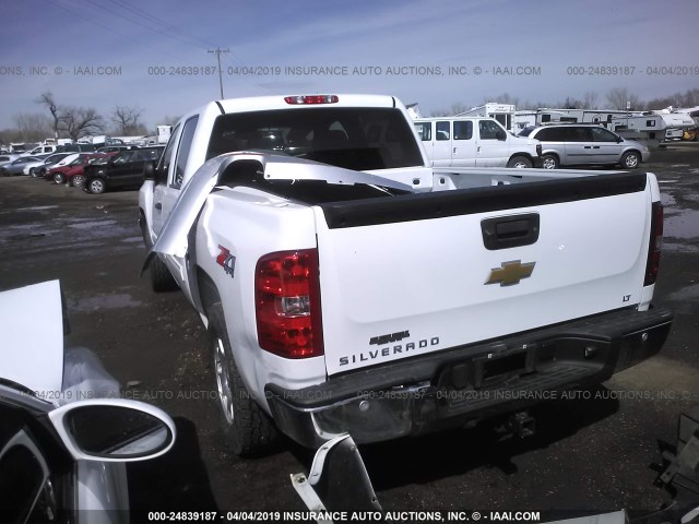 3GCPKSE73DG294280 - 2013 CHEVROLET SILVERADO K1500 LT WHITE photo 3