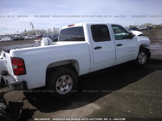 3GCPKSE73DG294280 - 2013 CHEVROLET SILVERADO K1500 LT WHITE photo 4