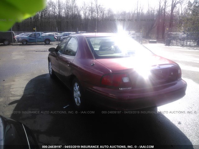 1MEFM53S5YA645109 - 2000 MERCURY SABLE LS RED photo 3