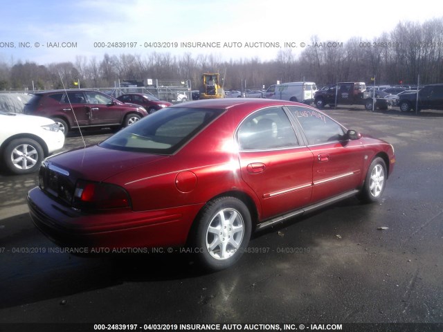 1MEFM53S5YA645109 - 2000 MERCURY SABLE LS RED photo 4