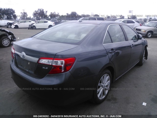 4T1BF1FK9CU061829 - 2012 TOYOTA CAMRY SE/LE/XLE GRAY photo 4