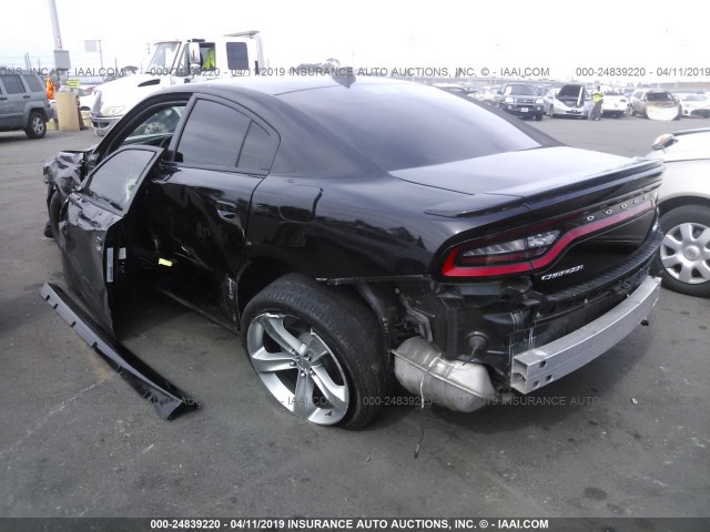 2C3CDXCT5GH186502 - 2016 DODGE CHARGER R/T BLACK photo 3