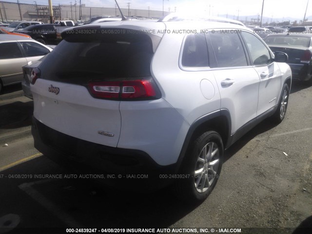 1C4PJLCB4FW683711 - 2015 JEEP CHEROKEE LATITUDE WHITE photo 4