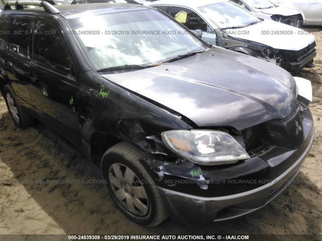 JA4LX31F24U000359 - 2004 MITSUBISHI OUTLANDER LS BLACK photo 1