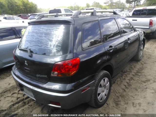 JA4LX31F24U000359 - 2004 MITSUBISHI OUTLANDER LS BLACK photo 4