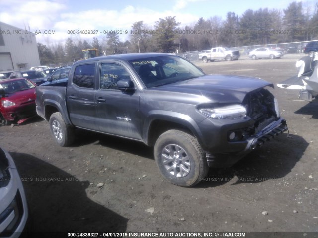 5TFCZ5ANXKX171357 - 2019 TOYOTA TACOMA DOUBLE CAB/SR/SR5/TRD SPO GRAY photo 1