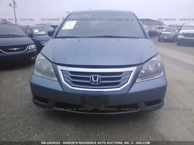 5FNRL38289B047362 - 2009 HONDA ODYSSEY LX BLUE photo 6