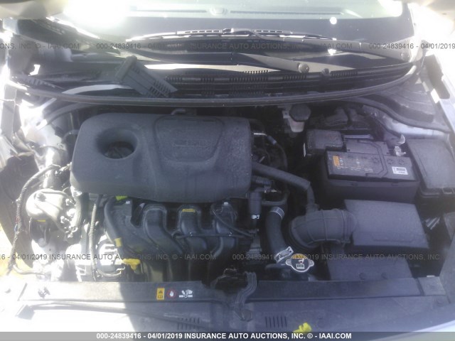 3KPA24AB8KE170560 - 2019 KIA RIO S SILVER photo 10