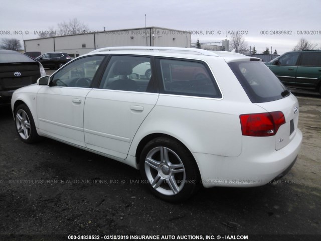 WAUKH78E86A244201 - 2006 AUDI A4 3.2 AVANT QUATTRO WHITE photo 3