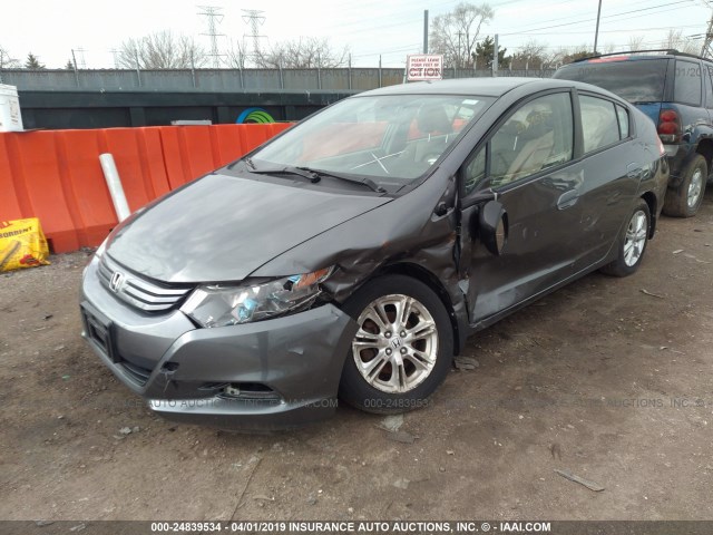 JHMZE2H78AS030924 - 2010 HONDA INSIGHT EX GRAY photo 2