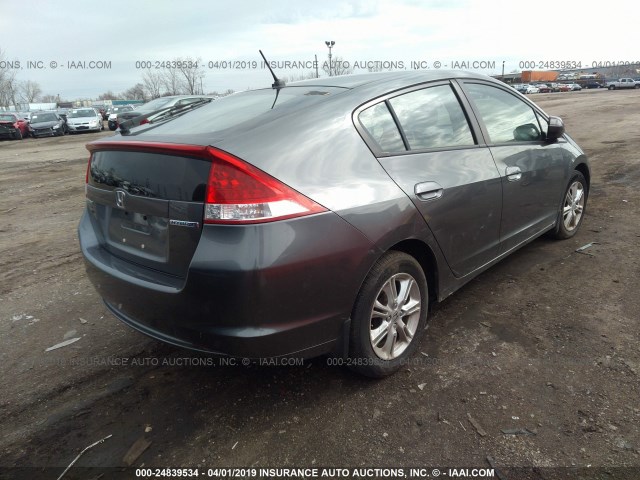 JHMZE2H78AS030924 - 2010 HONDA INSIGHT EX GRAY photo 4