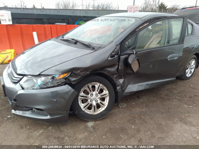 JHMZE2H78AS030924 - 2010 HONDA INSIGHT EX GRAY photo 6