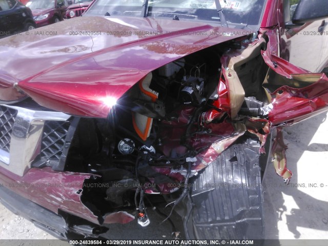 1N6AD0EV1KN719340 - 2019 NISSAN FRONTIER S/SV/SL/PRO-4X RED photo 6
