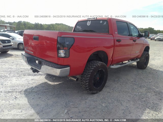 5TFEM5F19BX022161 - 2011 TOYOTA TUNDRA RED photo 4