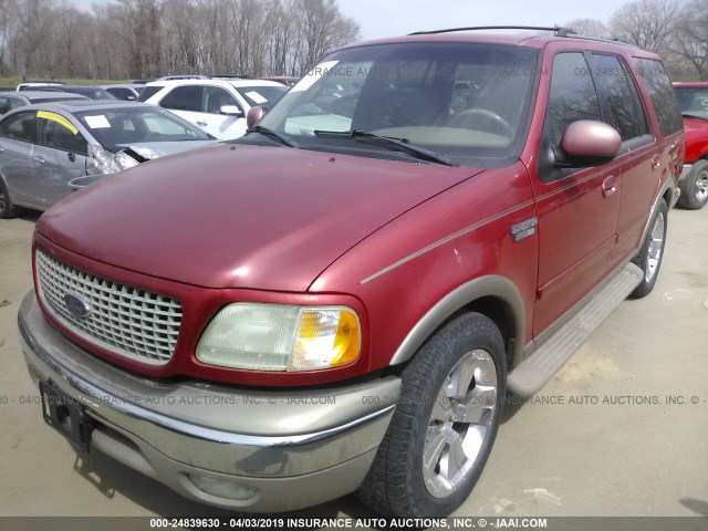 1FMRU17L8YLB97846 - 2000 FORD EXPEDITION EDDIE BAUER RED photo 2