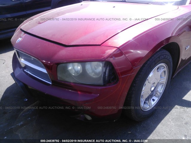 2B3KA43G96H492930 - 2006 DODGE CHARGER SE/SXT RED photo 6