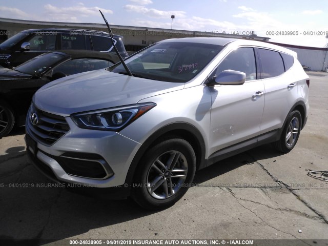 5XYZTDLB1JG526362 - 2018 HYUNDAI SANTA FE SPORT  SILVER photo 2