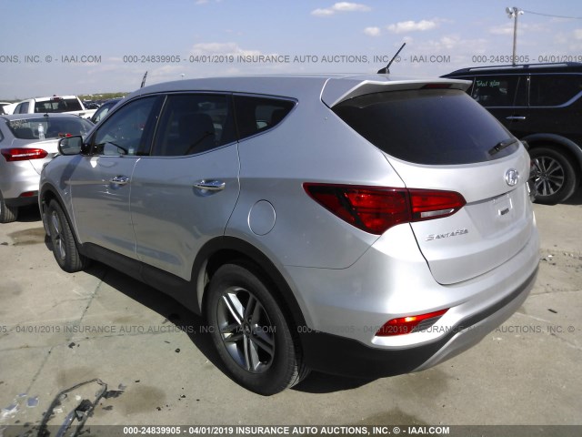 5XYZTDLB1JG526362 - 2018 HYUNDAI SANTA FE SPORT  SILVER photo 3