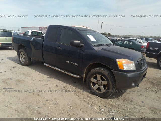 1N6BA06F88N307381 - 2008 NISSAN TITAN XE/SE/LE BLUE photo 1