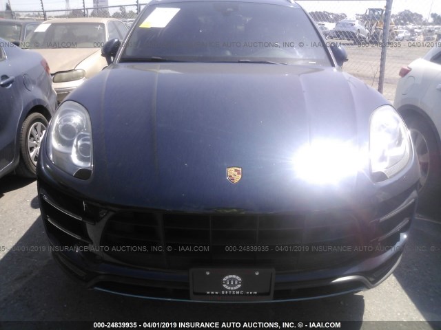 WP1AF2A59FLB90878 - 2015 PORSCHE MACAN TURBO BLUE photo 6