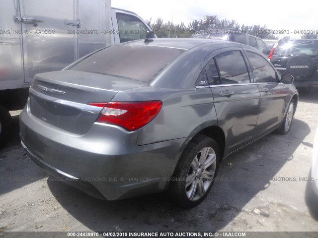 1C3CCBBB4CN137596 - 2012 CHRYSLER 200 TOURING GRAY photo 4