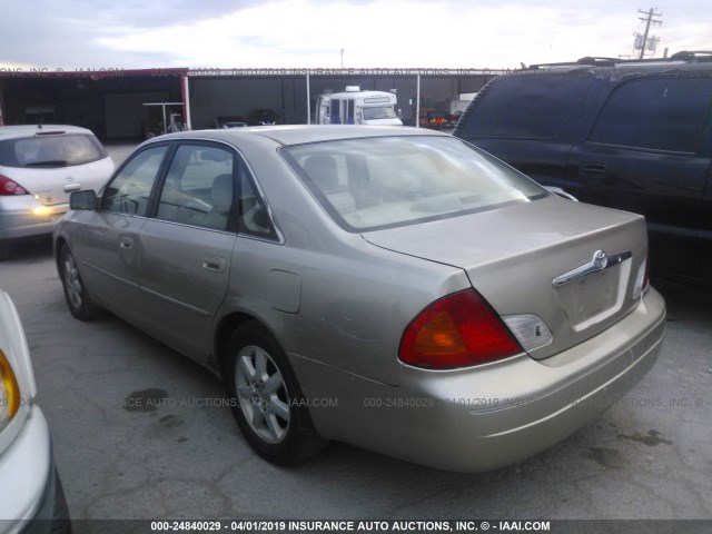 4T1BF28B4YU068147 - 2000 TOYOTA AVALON XL/XLS BEIGE photo 3