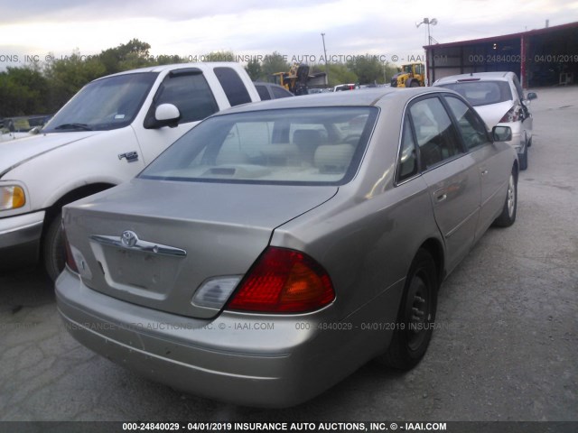 4T1BF28B4YU068147 - 2000 TOYOTA AVALON XL/XLS BEIGE photo 4