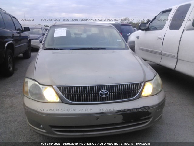 4T1BF28B4YU068147 - 2000 TOYOTA AVALON XL/XLS BEIGE photo 6