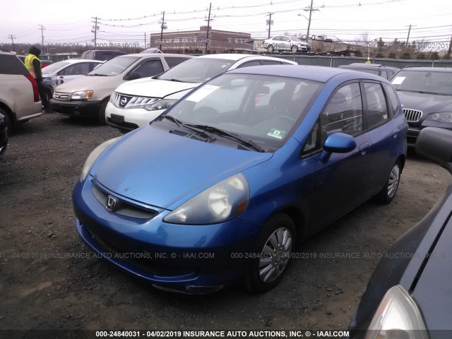 JHMGD38498S042242 - 2008 HONDA FIT BLUE photo 2