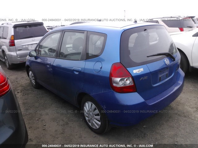 JHMGD38498S042242 - 2008 HONDA FIT BLUE photo 3