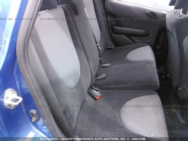 JHMGD38498S042242 - 2008 HONDA FIT BLUE photo 8