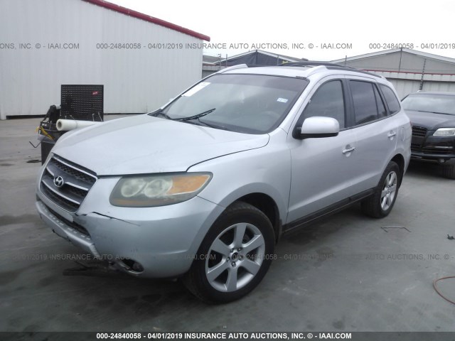 5NMSH13E17H099971 - 2007 HYUNDAI SANTA FE SE/LIMITED SILVER photo 2