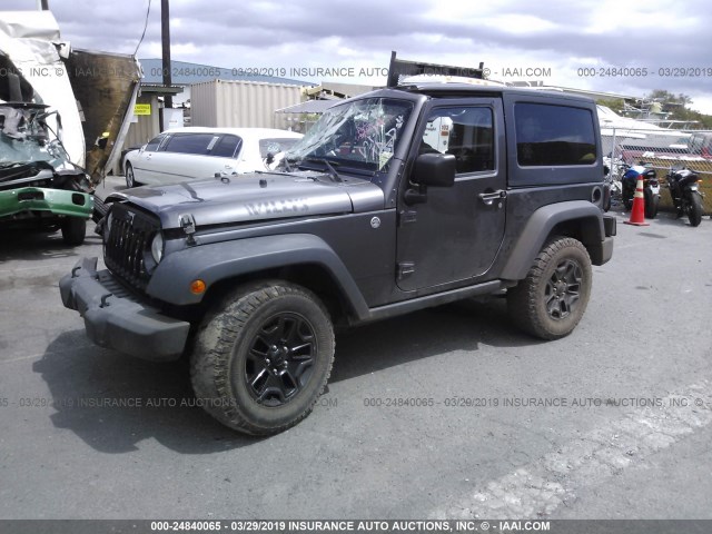 1C4AJWAG3EL272421 - 2014 JEEP WRANGLER SPORT GRAY photo 2