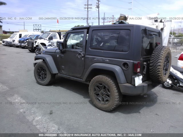 1C4AJWAG3EL272421 - 2014 JEEP WRANGLER SPORT GRAY photo 3