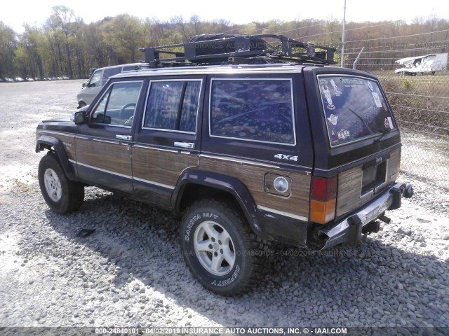 1J4FN78L2LL166942 - 1990 JEEP WAGONEER LIMITED BROWN photo 3