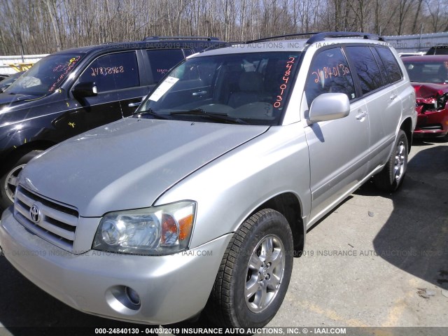 JTEEP21A750132177 - 2005 TOYOTA HIGHLANDER LIMITED SILVER photo 2