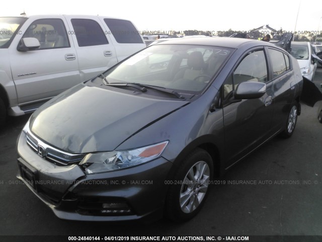 JHMZE2H71DS004735 - 2013 HONDA INSIGHT EX GRAY photo 2