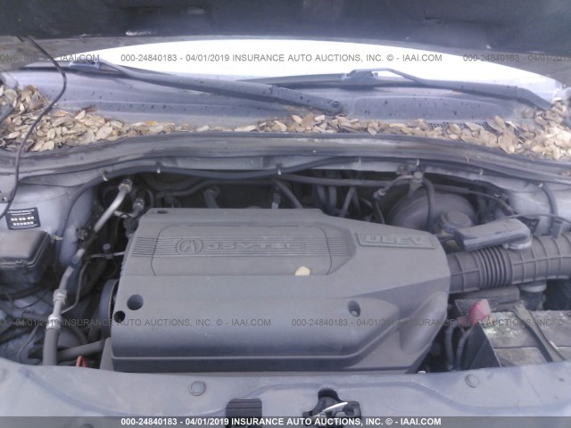 2HNYD18621H525137 - 2001 ACURA MDX TOURING SILVER photo 10