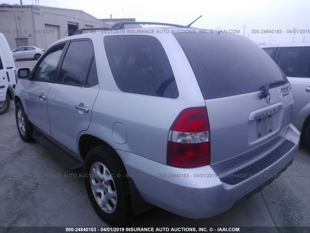 2HNYD18621H525137 - 2001 ACURA MDX TOURING SILVER photo 3