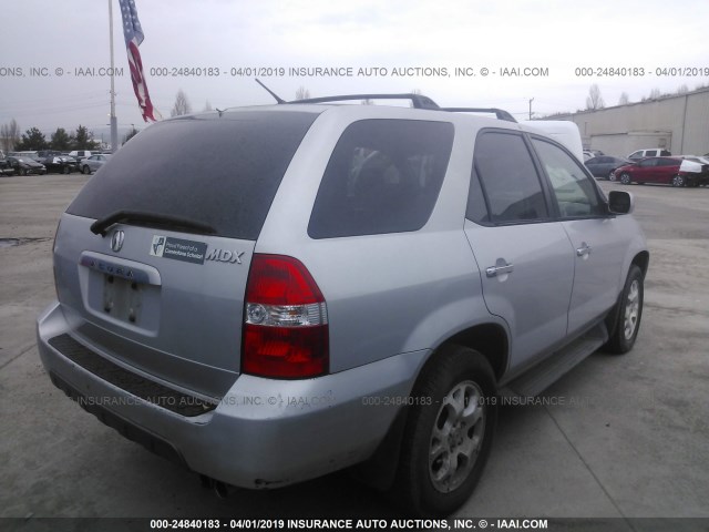 2HNYD18621H525137 - 2001 ACURA MDX TOURING SILVER photo 4