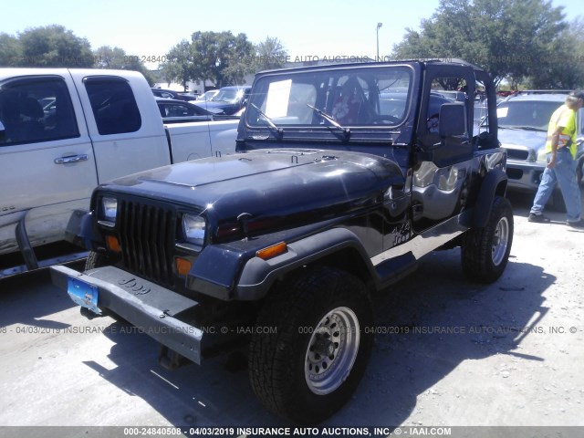 2J4FY19P7NJ537883 - 1992 JEEP WRANGLER / YJ S BLACK photo 2