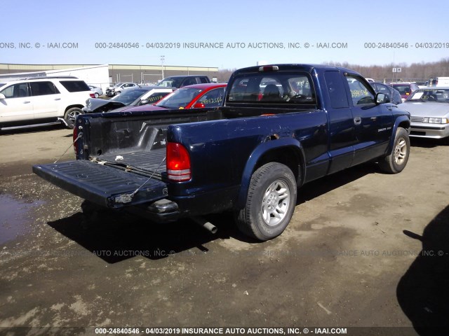 1B7GL32X32S512344 - 2002 DODGE DAKOTA SPORT/RT Dark Blue photo 4