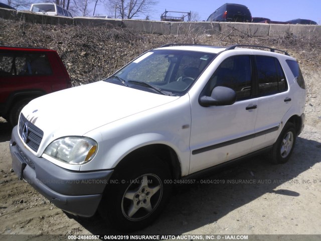 4JGAB54EXXA113987 - 1999 MERCEDES-BENZ ML 320 WHITE photo 2